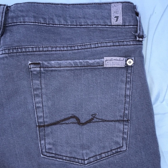 42. 7 FAM Gray Jeans Sz 32 Bootcut - Picture 4 of 9